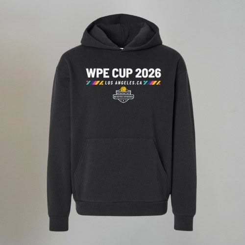 WPE CUP 2026 hoodie black_ front